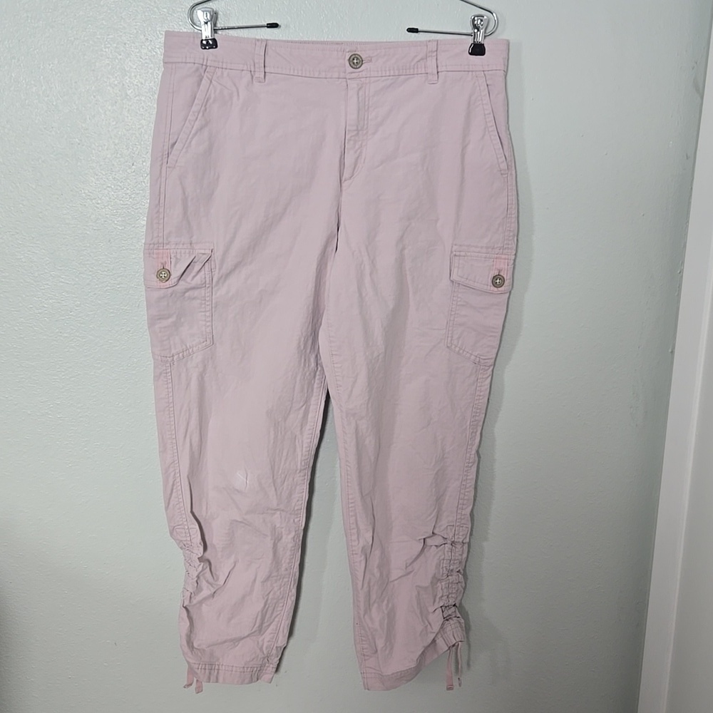 Eddie Bauer | Pink Cropped Cargo Hiking Pants Size 10